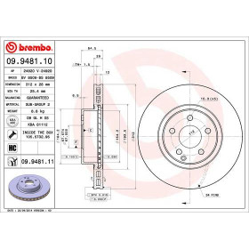 BREMBO Brzdový kotouč větraný Ø312mm 09.9481.11_thumb2