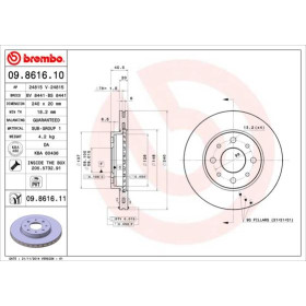 BREMBO Brzdový kotouč větraný Ø240mm 09.8616.11_thumb2