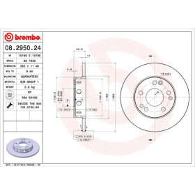 BREMBO Brzdový kotouč plný Ø262mm 08.2950.24_thumb2