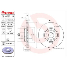 BREMBO Brzdový kotouč větraný Ø281mm 09.6767.11_thumb3