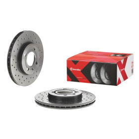 BREMBO Brzdový kotouč děrované/vnitřně chladené Ø256mm 09.5166.1X_thumb2