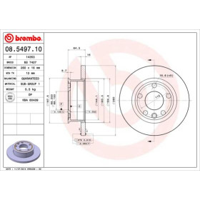 BREMBO Brzdový kotouč plný Ø260mm 08.5497.10_thumb2