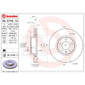 BREMBO Brzdový kotouč větraný Ø296mm 09.5749.11_thumb2