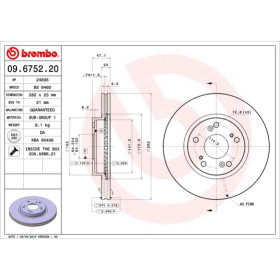 BREMBO Brzdový kotouč větraný Ø282mm 09.6752.20_thumb2