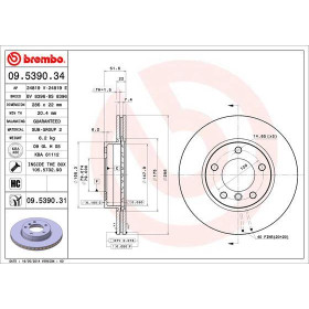 BREMBO Brzdový kotouč větraný Ø286mm 09.5390.31_thumb2