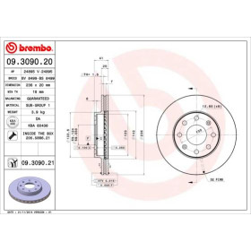 BREMBO Brzdový kotouč větraný Ø236mm 09.3090.21_thumb2