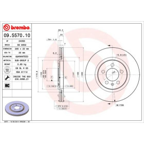 BREMBO Brzdový kotouč větraný Ø280mm 09.5570.10_thumb2