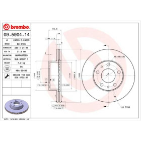 BREMBO Brzdový kotouč větraný Ø280mm 09.5904.14_thumb2