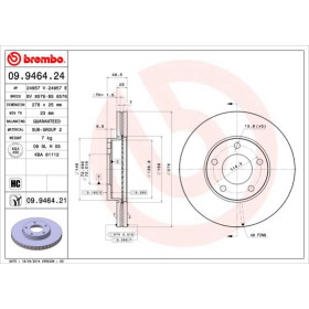 BREMBO Brzdový kotouč větraný Ø278mm 09.9464.21_thumb4