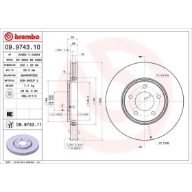 BREMBO Brzdový kotouč větraný Ø302mm 09.9743.11_thumb3