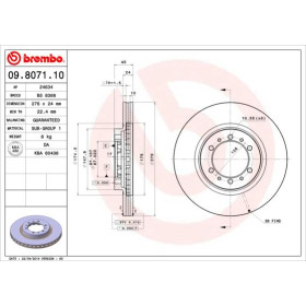 BREMBO Brzdový kotouč větraný Ø276mm 09.8071.11_thumb2