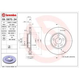 BREMBO Brzdový kotouč větraný Ø257mm 09.5870.34_thumb2