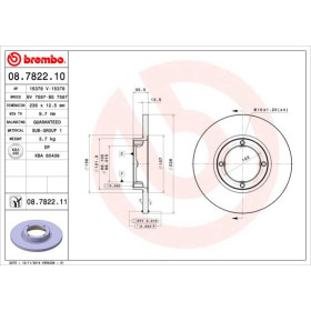 BREMBO Brzdový kotouč plný Ø236mm 08.7822.10_thumb2