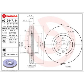 BREMBO Brzdový kotouč větraný Ø333mm 09.9447.11_thumb2