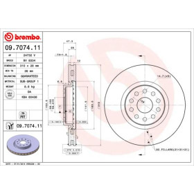 BREMBO Brzdový kotouč větraný Ø310mm 09.7074.11_thumb2