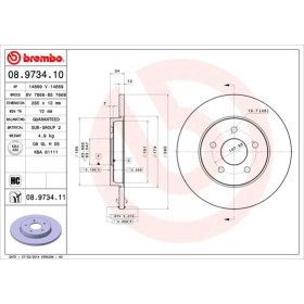 BREMBO Brzdový kotouč plný Ø280mm 08.9734.11_thumb2