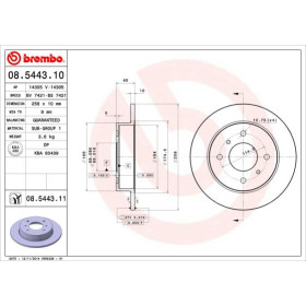 BREMBO Brzdový kotouč plný Ø258mm 08.5443.11_thumb3