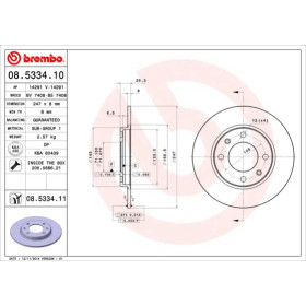 BREMBO Brzdový kotouč plný Ø247mm 08.5334.11_thumb2