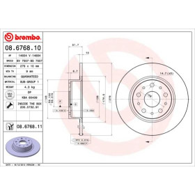 BREMBO Brzdový kotouč plný Ø276mm 08.6768.11_thumb2