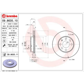 BREMBO Brzdový kotouč větraný Ø240mm 09.8635.11_thumb3