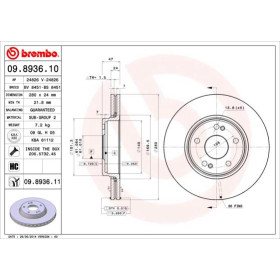 BREMBO Brzdový kotouč větraný Ø280mm 09.8936.11_thumb2