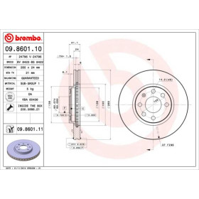 BREMBO Brzdový kotouč větraný Ø260mm 09.8601.11_thumb3