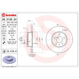 BREMBO Brzdový kotouč plný Ø251mm 08.3126.21_thumb2