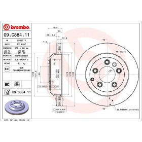 BREMBO Brzdový kotouč větraný Ø330mm 09.C884.11_thumb2