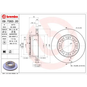 BREMBO Brzdový kotouč vnitřní chlazeně Ø290mm 09.7263.20_thumb2