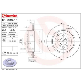 BREMBO Brzdový kotouč plný Ø302mm 08.9913.11_thumb2