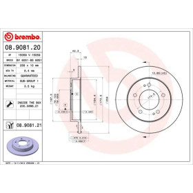 BREMBO Brzdový kotouč plný Ø258mm 08.9081.21_thumb2