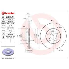 BREMBO Brzdový kotouč větraný Ø282mm 09.6893.11_thumb2