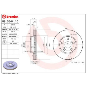 BREMBO Brzdový kotouč větraný Ø255mm 09.5844.10_thumb2