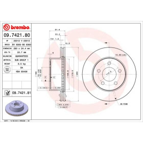 BREMBO Brzdový kotouč větraný Ø280mm 09.7421.81_thumb3