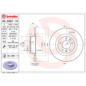 BREMBO Brzdový kotouč plný Ø290mm 08.9367.11_thumb2