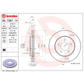 BREMBO Brzdový kotouč větraný Ø282mm 09.7367.14_thumb2