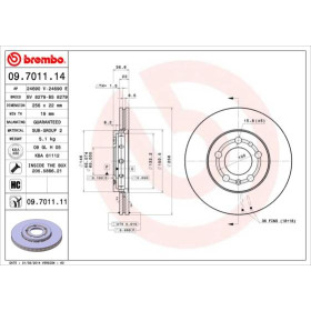 BREMBO Brzdový kotouč větraný Ø256mm 09.7011.11_thumb2