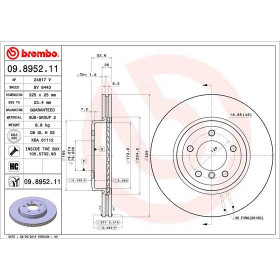 BREMBO Brzdový kotouč větraný Ø325mm 09.8952.11_thumb2