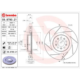 BREMBO Brzdový kotouč drazkovany Ø355mm 09.8780.21_thumb2