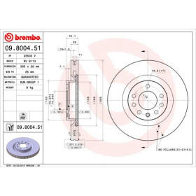 BREMBO Brzdový kotouč větraný Ø305mm 09.8004.51_thumb2