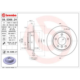 BREMBO Brzdový kotouč plný Ø280mm 08.5366.21_thumb3