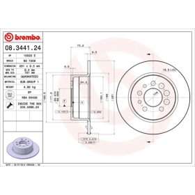 BREMBO Brzdový kotouč plný Ø281mm 08.3441.24_thumb2