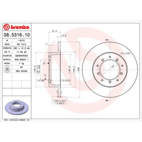 BREMBO Brzdový kotouč plný Ø290mm 08.5316.10_thumb2