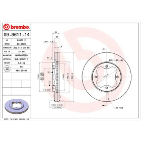 BREMBO Brzdový kotouč větraný Ø259mm 09.9611.14_thumb2