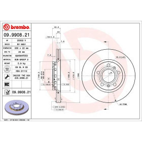 BREMBO Brzdový kotouč větraný Ø280mm 09.9908.21_thumb2