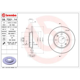 BREMBO Brzdový kotouč plný Ø247mm 08.7351.14_thumb2