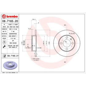 BREMBO Brzdový kotouč plný Ø230mm 08.7165.21_thumb2