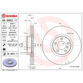 BREMBO Brzdový kotouč větraný Ø348mm 09.9922.11_thumb2