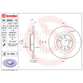 BREMBO Brzdový kotouč plný Ø290mm 08.8682.11_thumb2