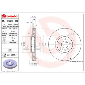 BREMBO Brzdový kotouč větraný Ø285mm 09.8003.11_thumb2